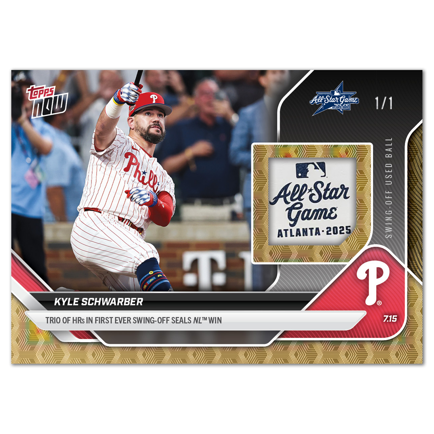 Kyle Schwarber - 2025 MLB Topps NOW® - Card 433 - LOOK FOR RELICS