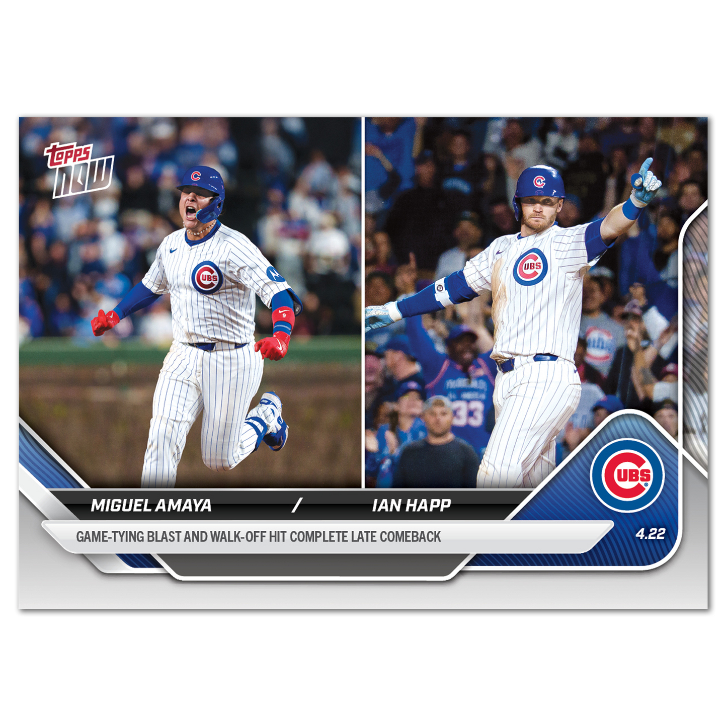 Miguel Amaya/Ian Happ - 2025 MLB Topps NOW® - Card 98
