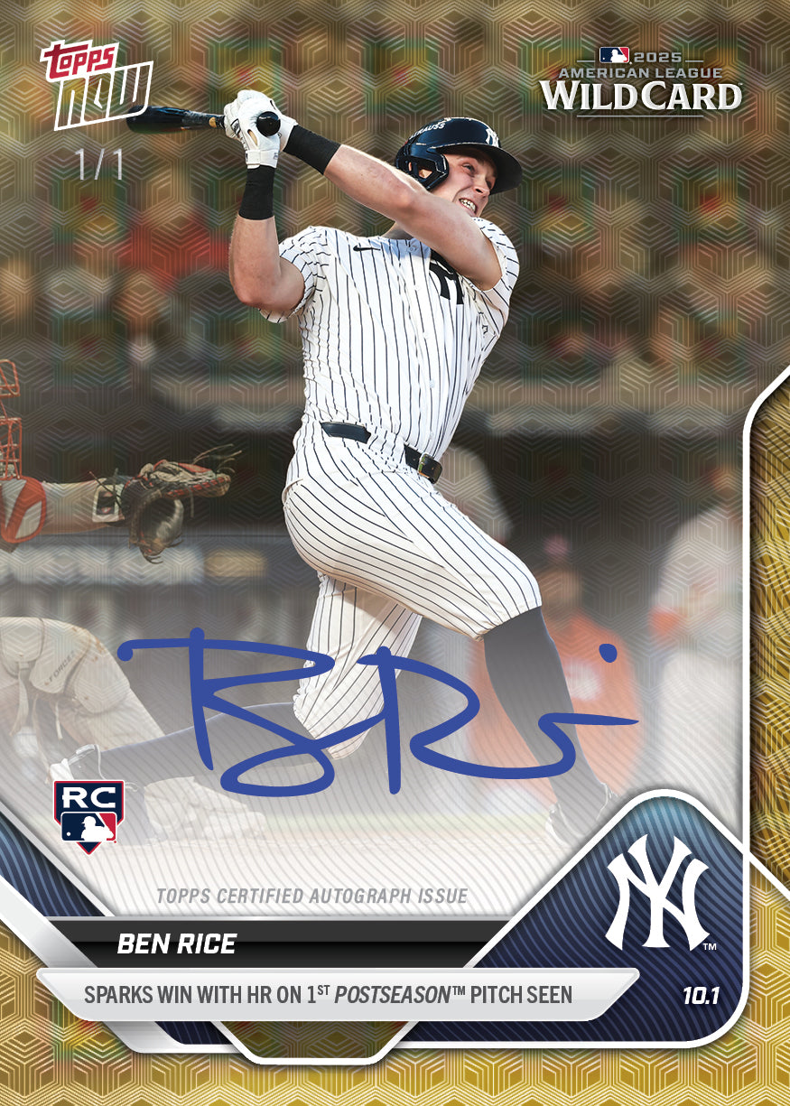 Ben Rice - 2025 MLB Topps NOW® - Card 808