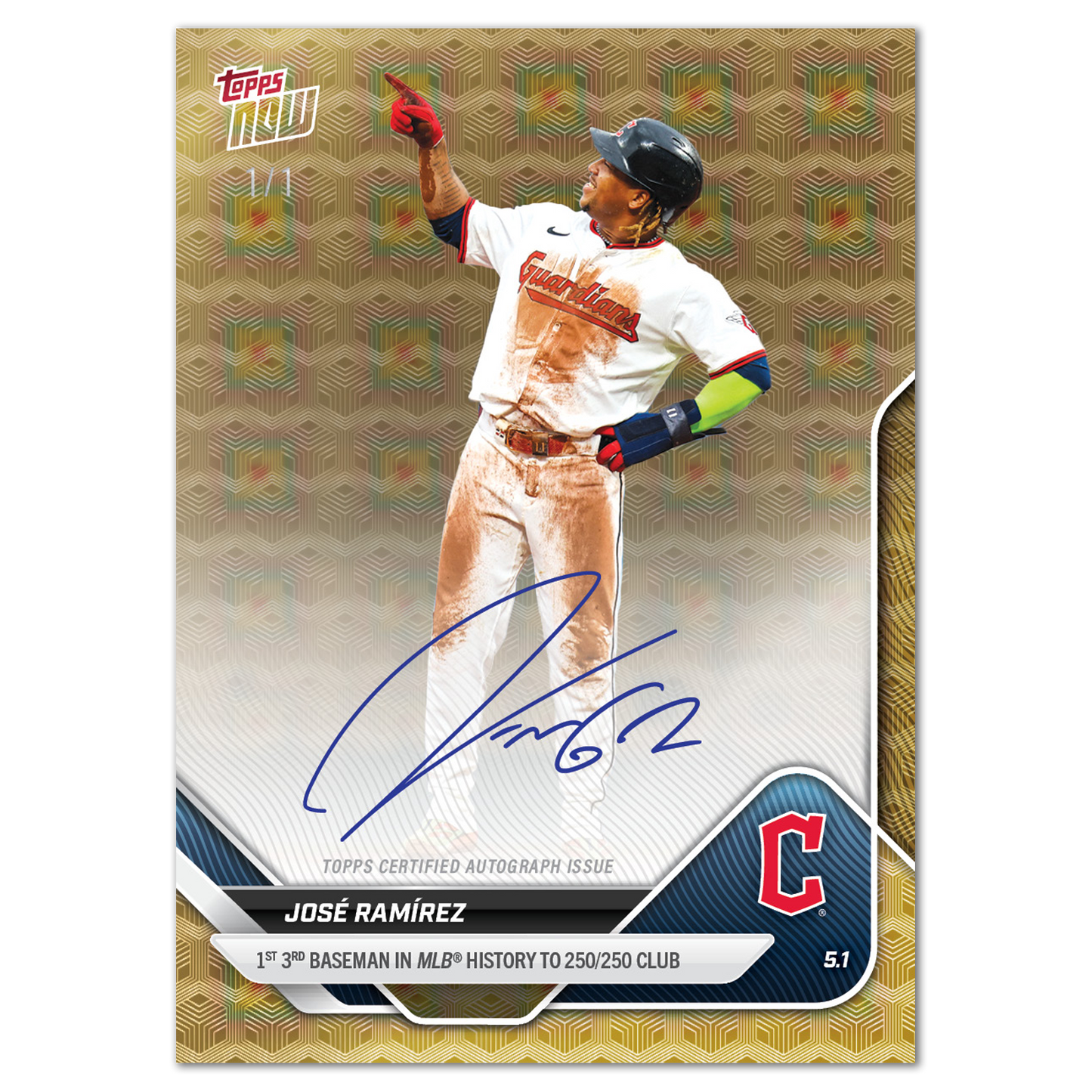 José Ramírez - 2025 MLB Topps NOW® - Card 128 - LOOK FOR AUTOS
