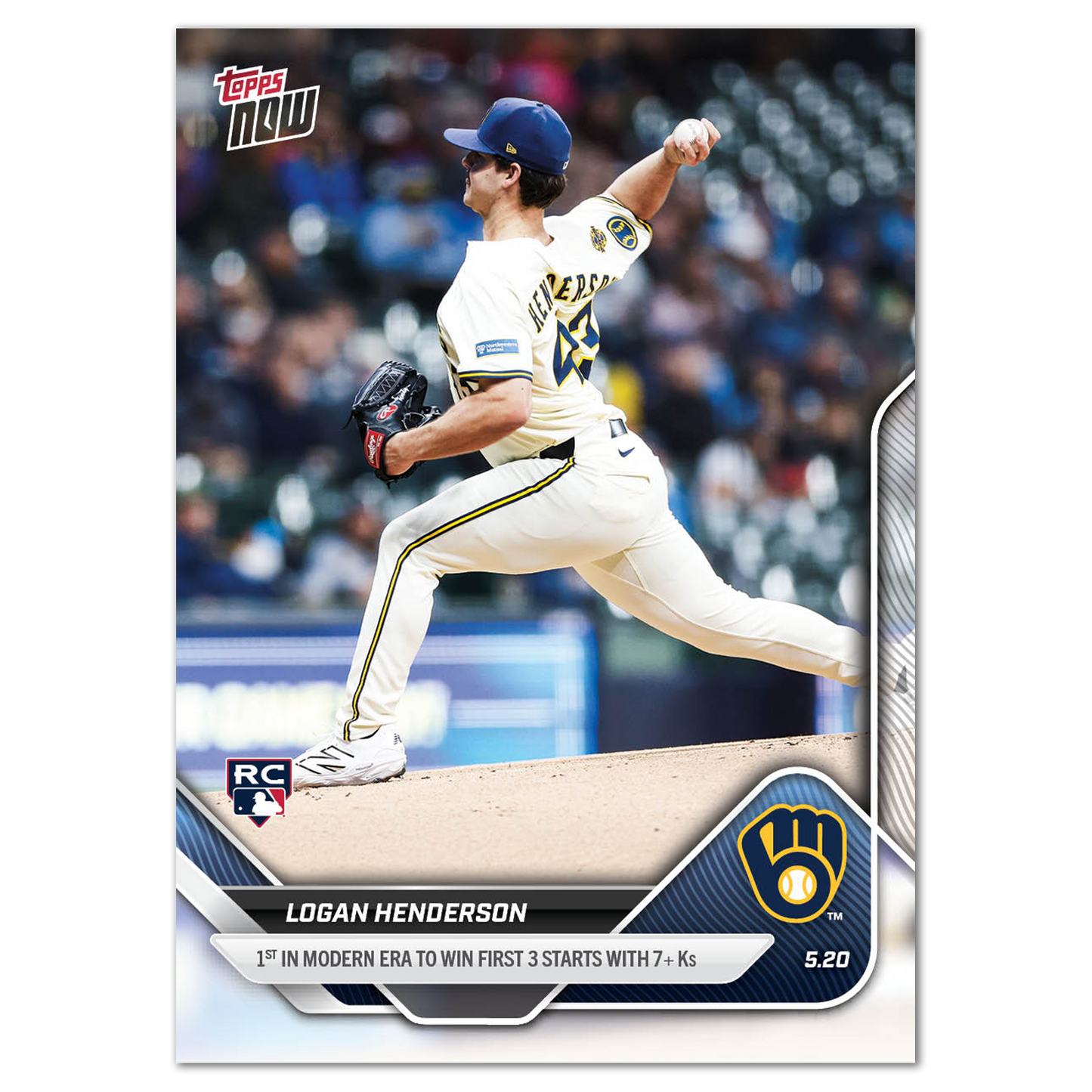 Logan Henderson - 2025 MLB Topps NOW® - Card 199