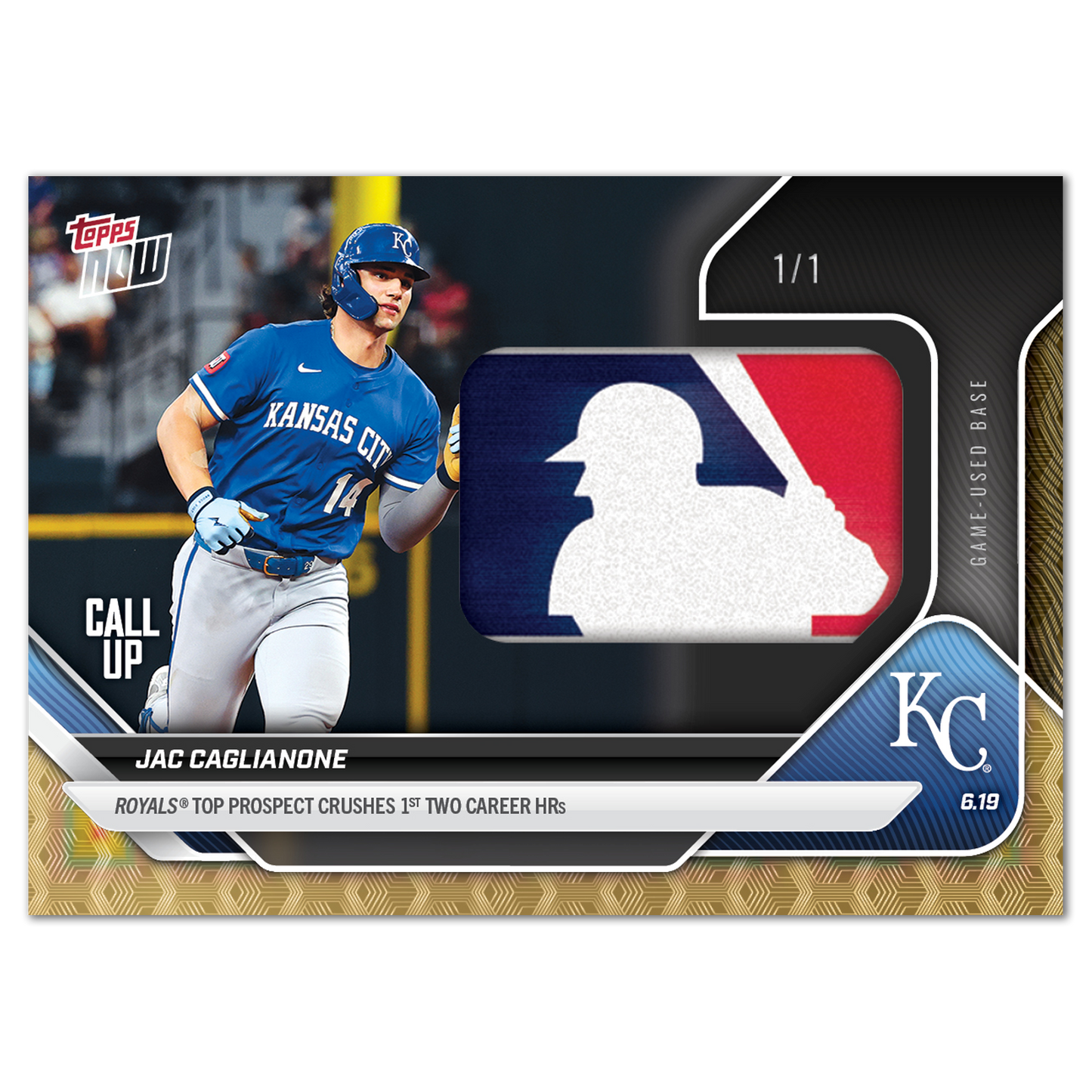 Jac Caglianone - 2025 MLB Topps NOW® - Card 320 - LOOK FOR RELICS