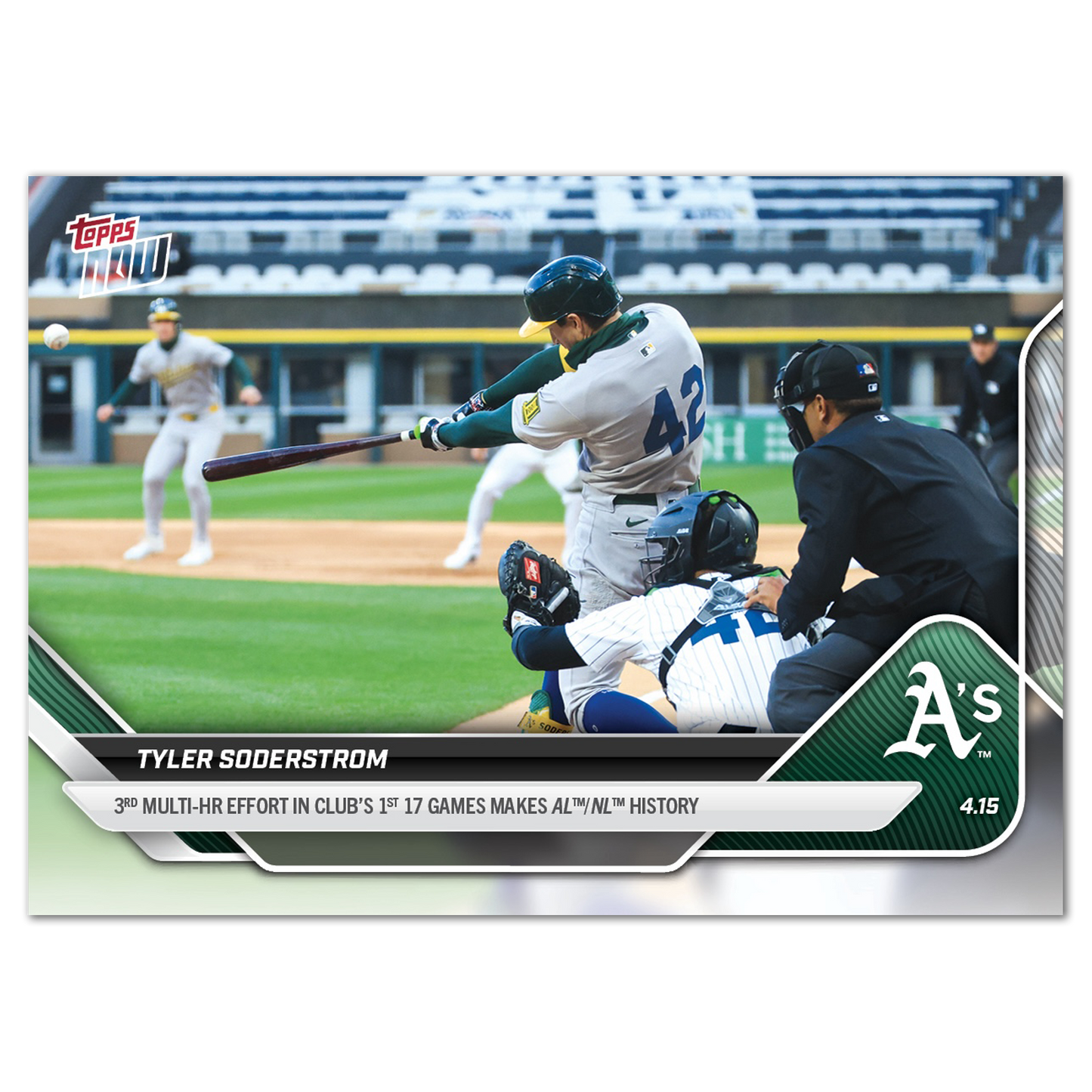 Tyler Soderstrom - 2025 MLB Topps NOW® - Card 72