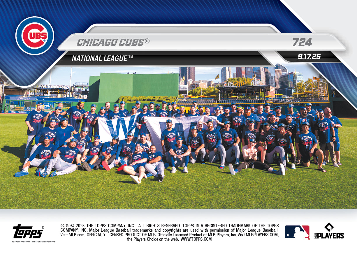 Chicago Cubs - 2025 MLB Topps NOW® - Card 724