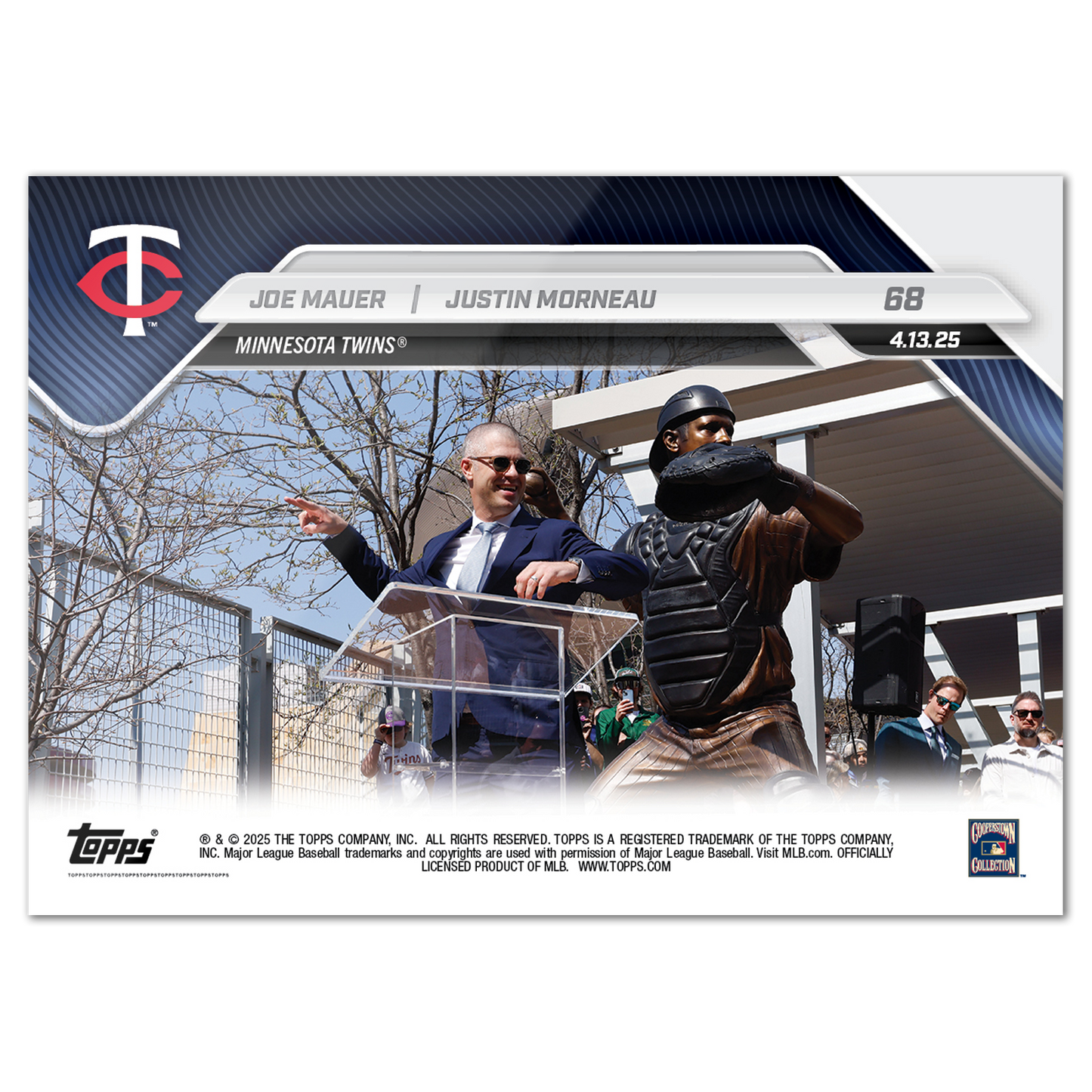 Joe Mauer/Justin Morneau - 2025 MLB Topps NOW® - Card 68