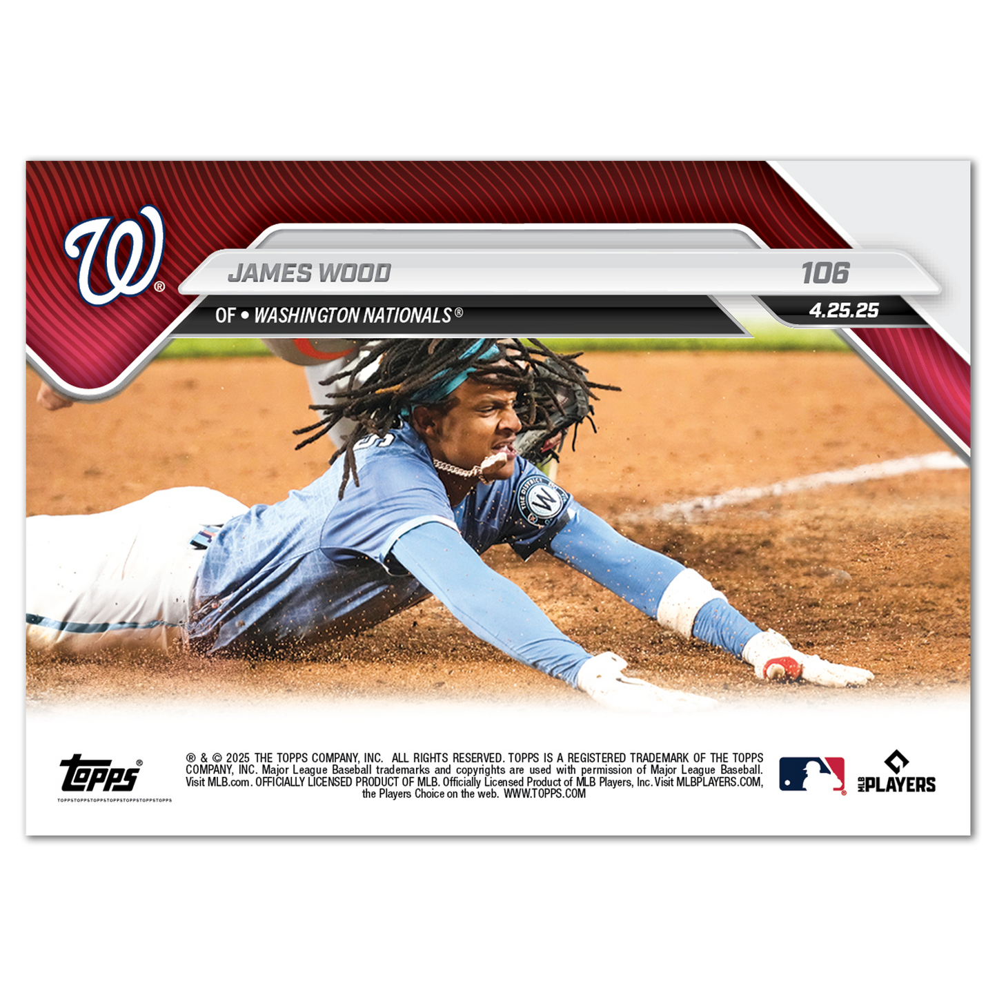 James Wood - 2025 MLB Topps NOW® - Card 106