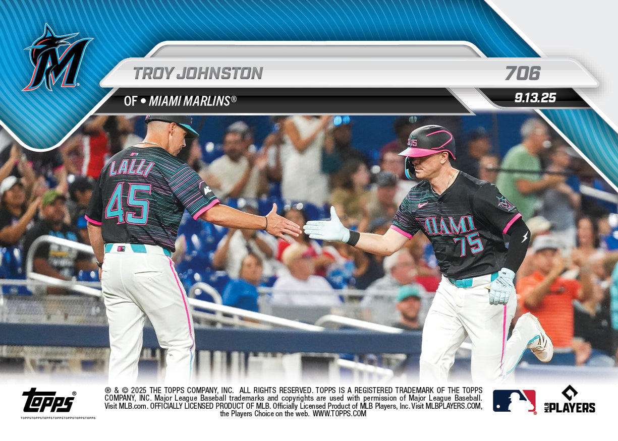 Troy Johnston - 2025 MLB Topps NOW® - Card 706