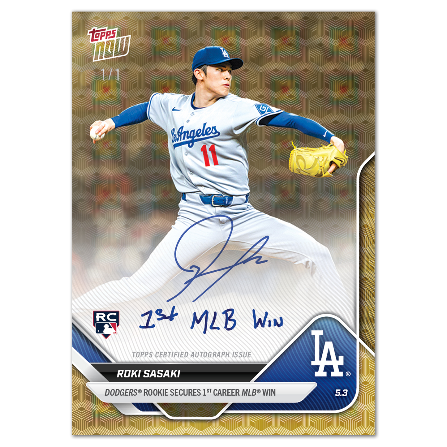 Roki Sasaki - 2025 MLB Topps NOW® - Card 137 - LOOK FOR AUTO