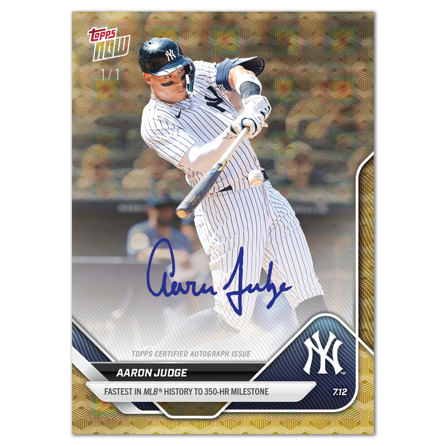 Aaron Judge - 2025 MLB Topps NOW® - Card 416 - LOOK FOR AUTOS