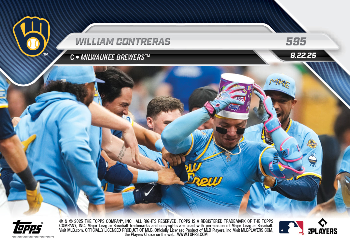 William Contreras - 2025 MLB Topps NOW® - Card 595