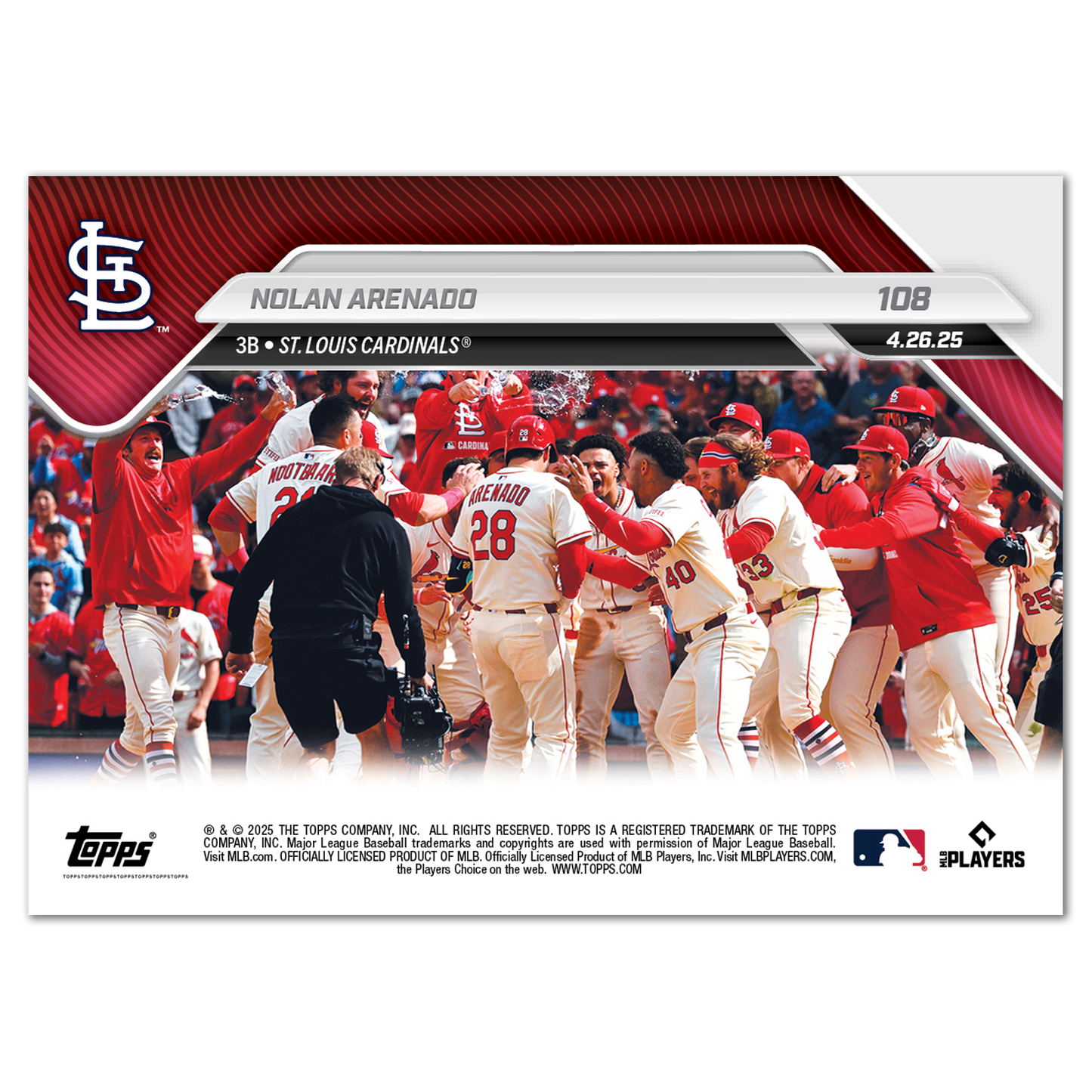 Nolan Arenado - 2025 MLB Topps NOW® - Card 108