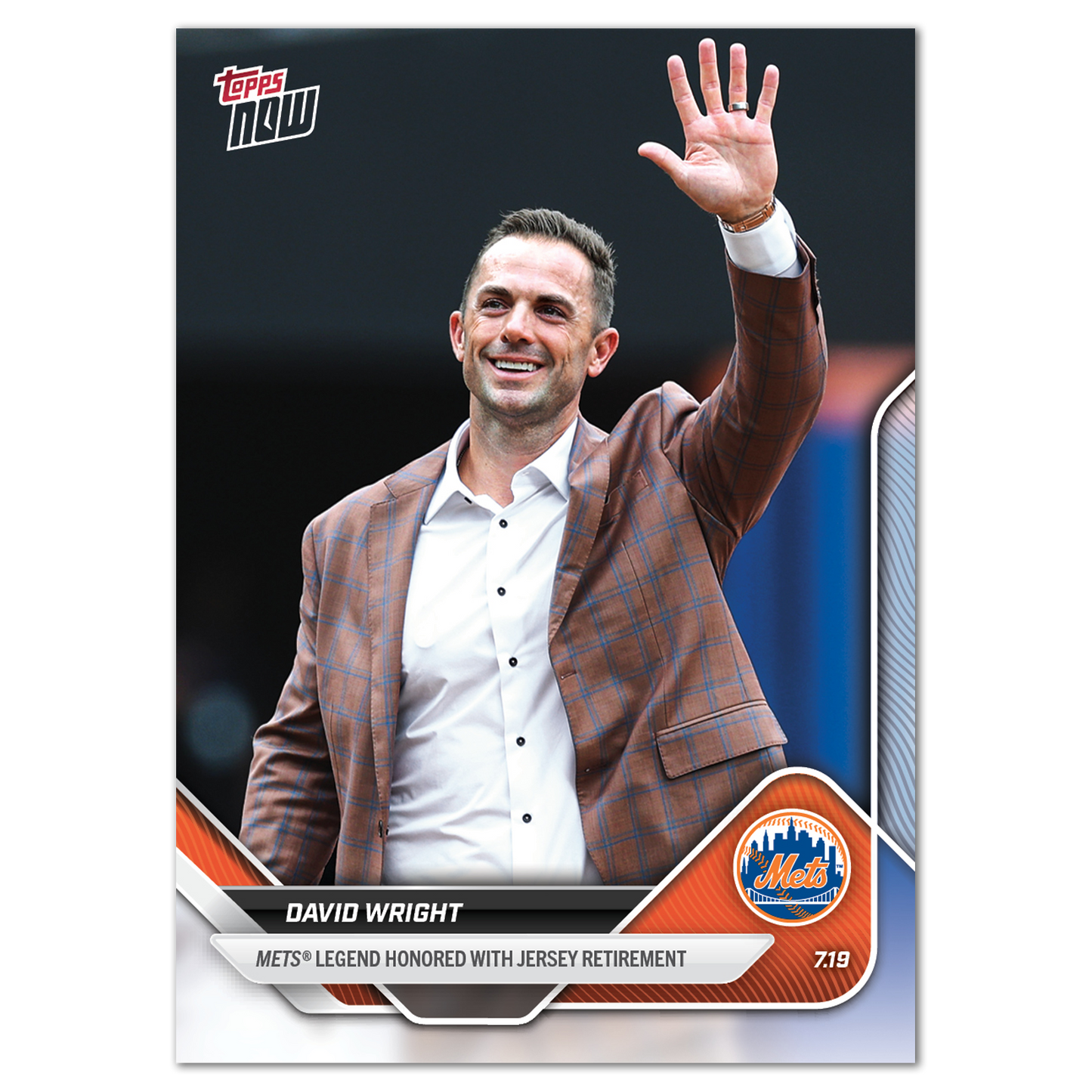 David Wright - 2025 MLB Topps NOW® - Card 439 - LOOK FOR AUTOS