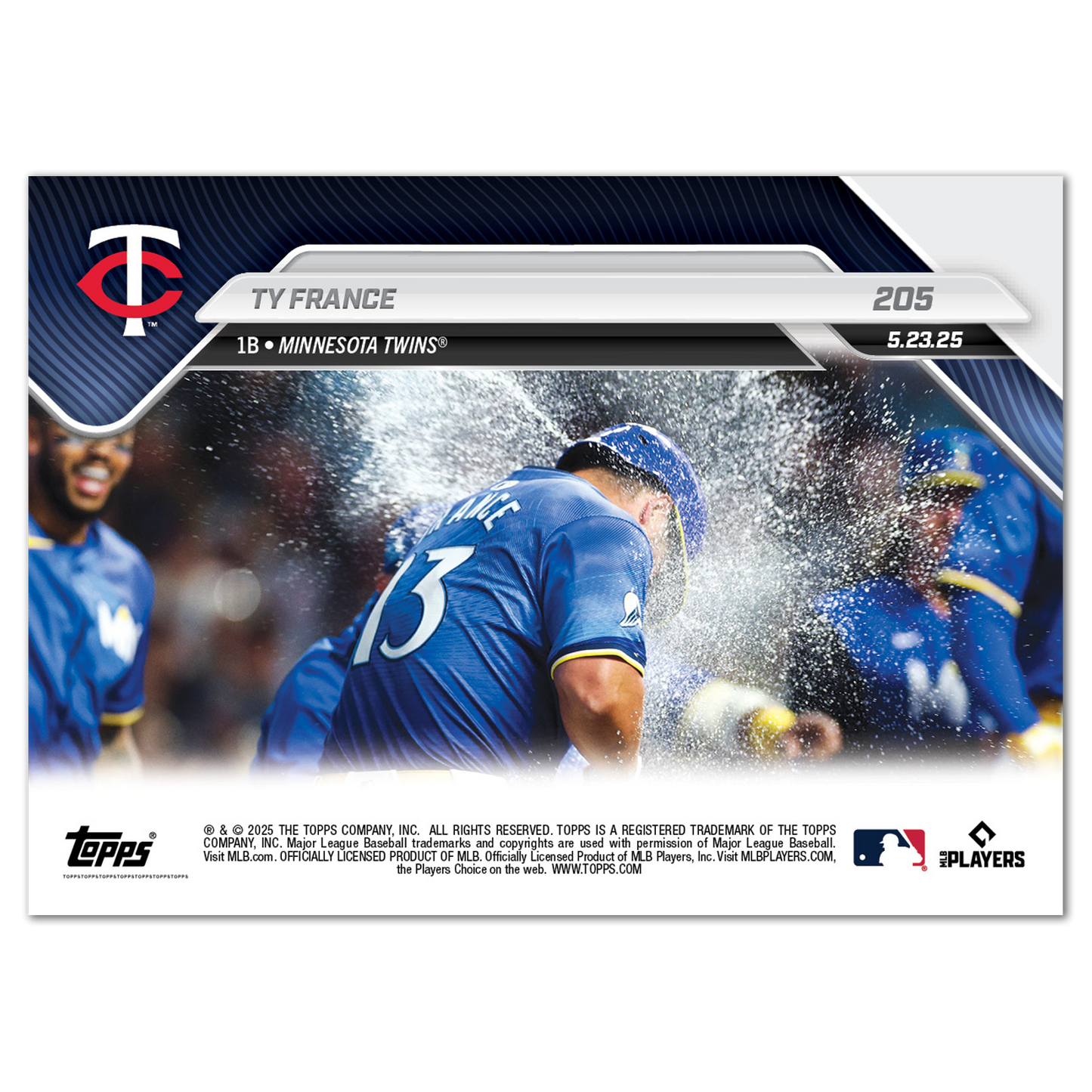 Ty France - 2025 MLB Topps NOW® - Card 205