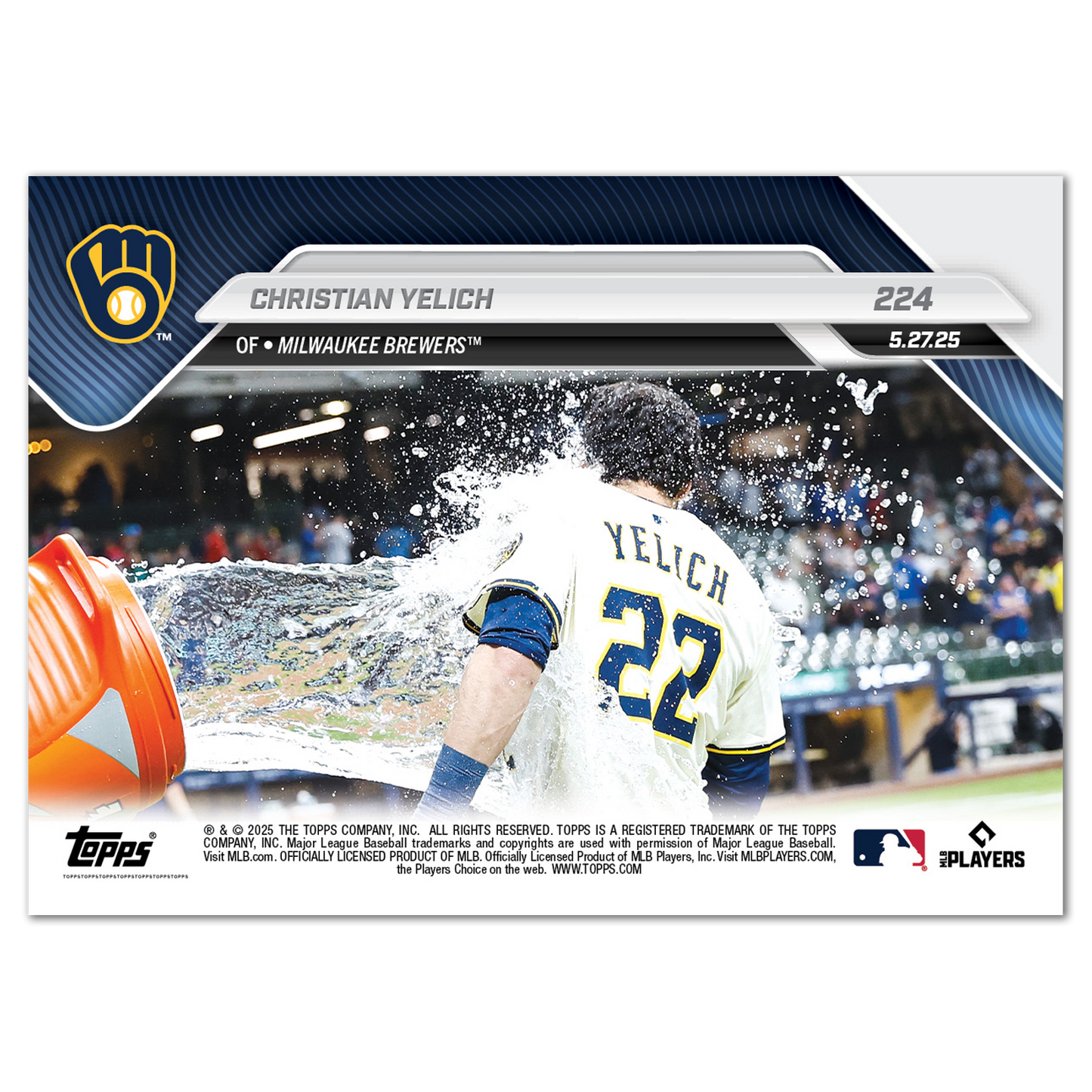 Christian Yelich - 2025 MLB Topps NOW® - Card 224