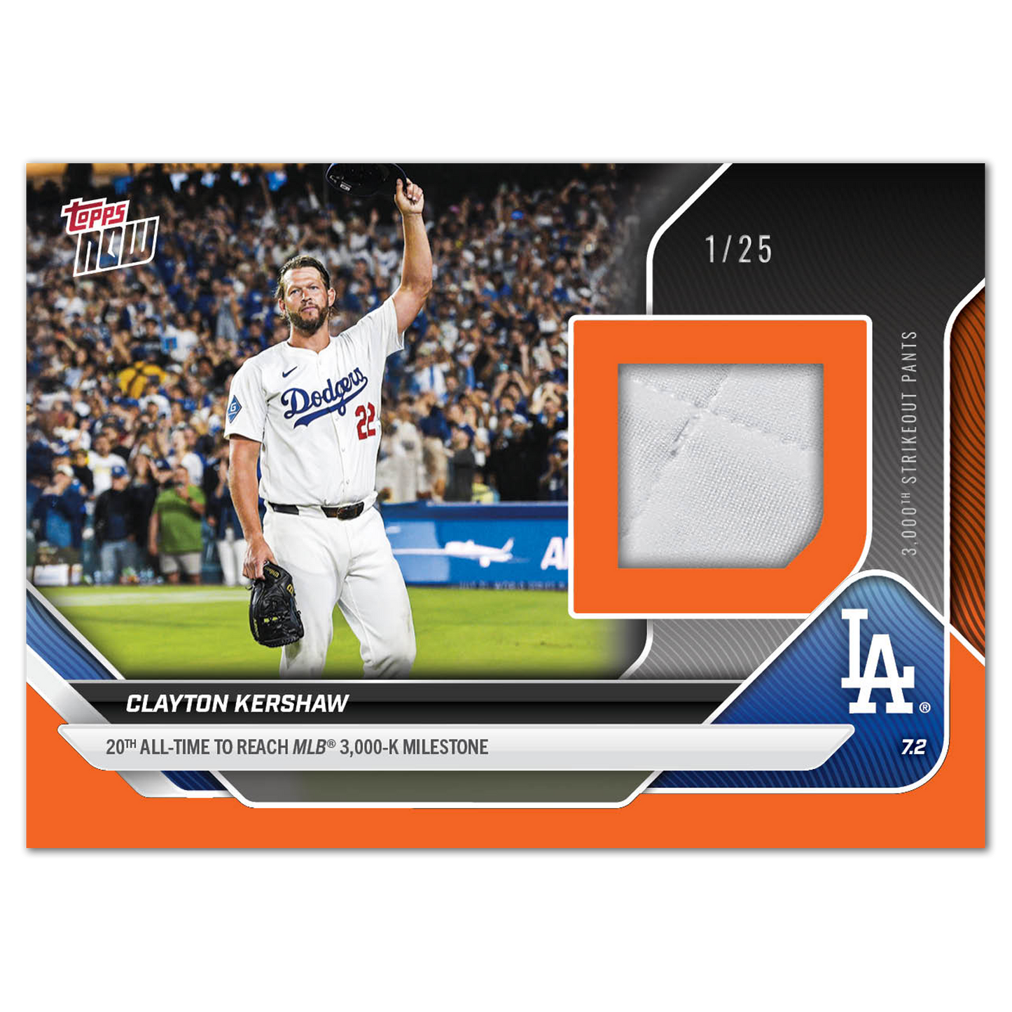 Clayton Kershaw - 2025 MLB Topps NOW® - Card 373 - LOOK FOR RELICS, AUTOS & AUTO-RELIC