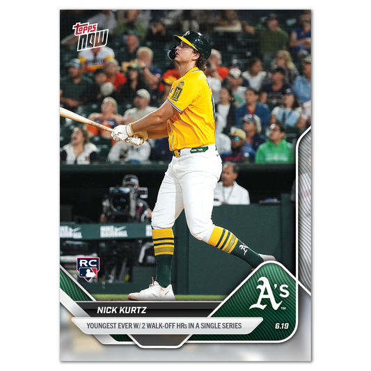 Nick Kurtz - 2025 MLB Topps NOW® - Card 322 - LOOK FOR AUTO-RELICS