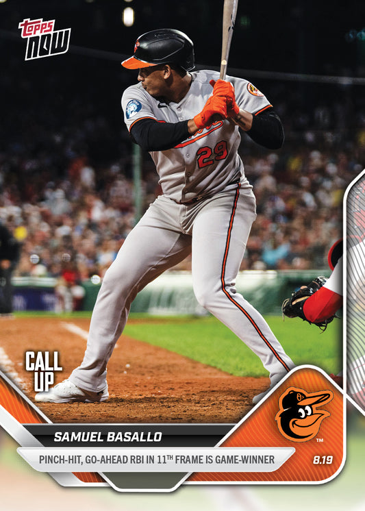 Samuel Basallo - 2025 MLB Topps NOW® - Card 582