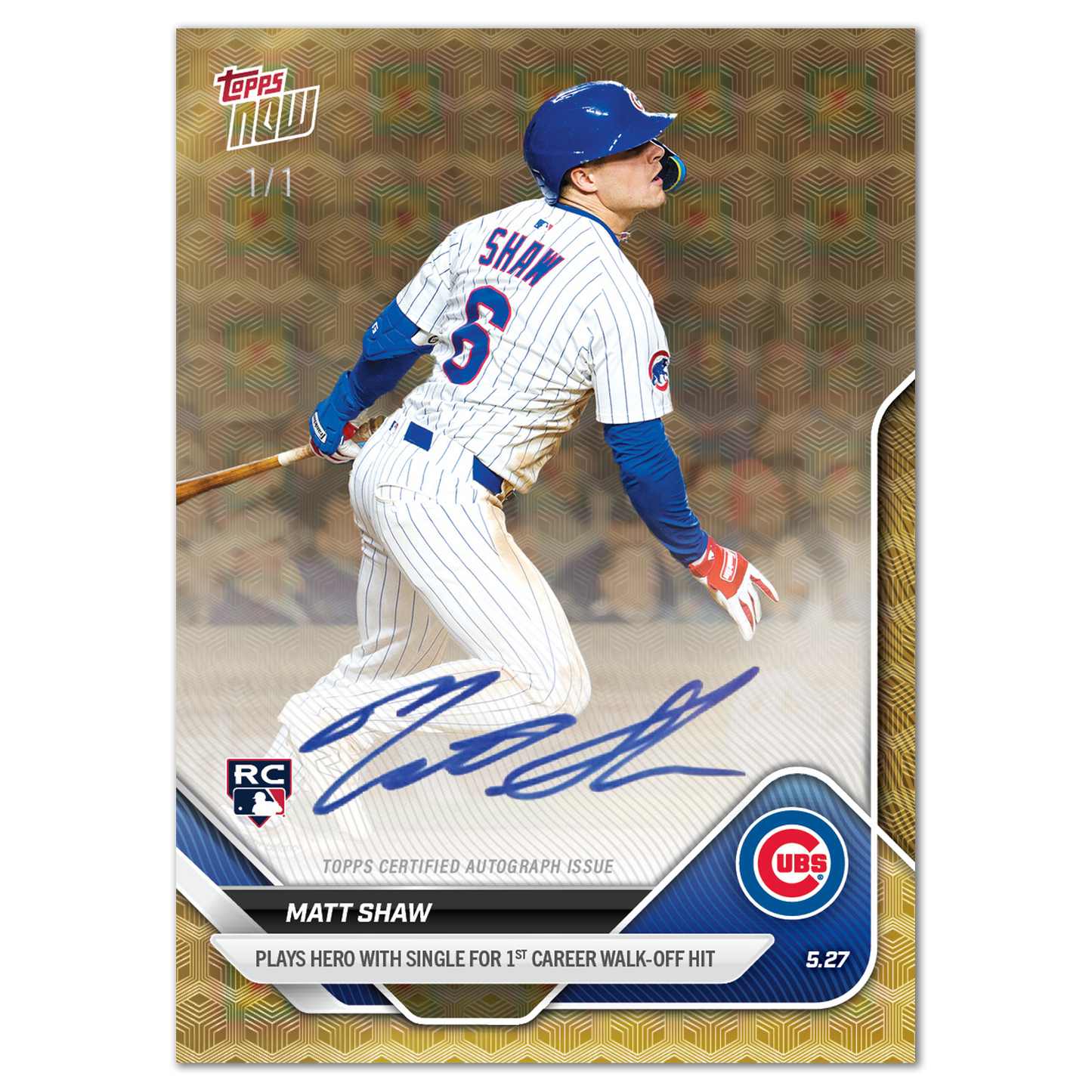 Matt Shaw - 2025 MLB Topps NOW® - Card 225 - LOOK FOR AUTOS