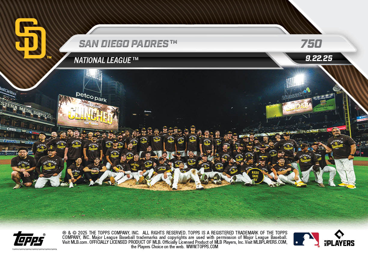 San Diego Padres - 2025 MLB Topps NOW® - Card 750
