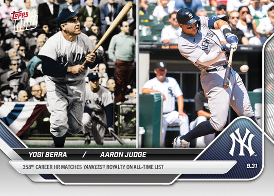Yogi Berra / Aaron Judge - 2025 MLB Topps NOW® - Card 637