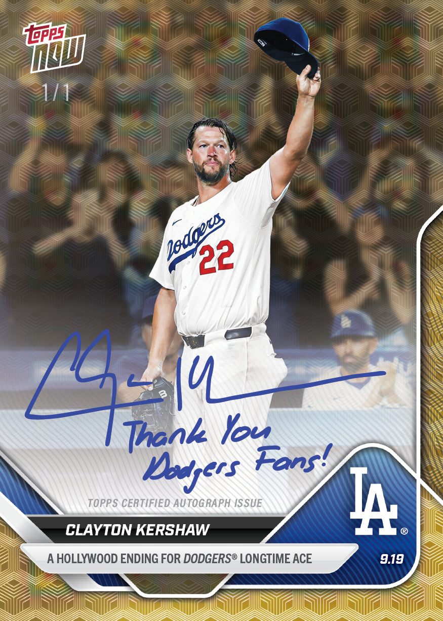Clayton Kershaw - 2025 MLB Topps NOW® - Card 734 - LOOK FOR AUTOS