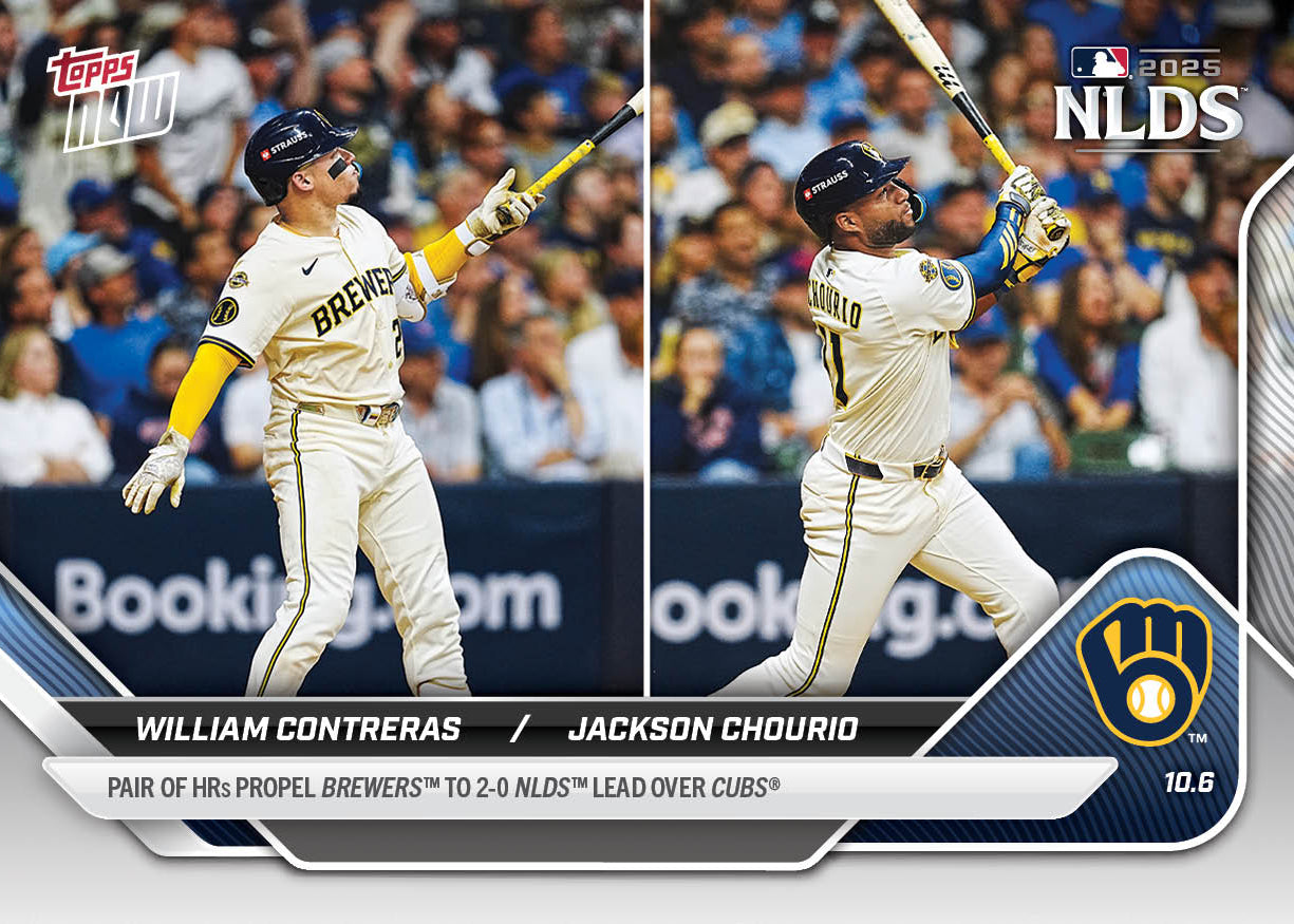 William Contreras / Jackson Chourio - 2025 MLB Topps NOW® - Card 835