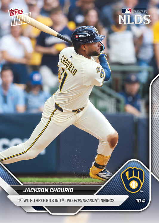 Jackson Chourio - 2025 MLB Topps NOW® - Card 818