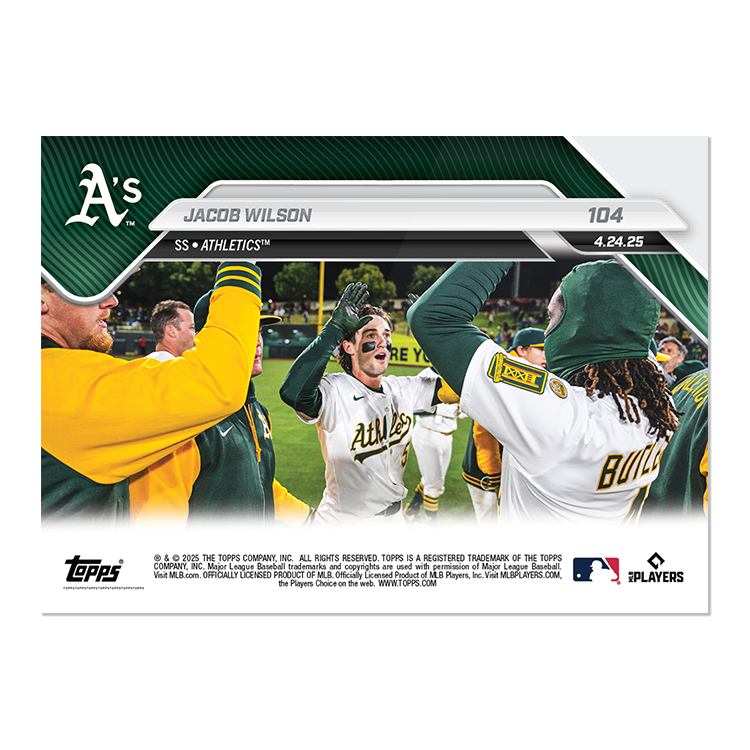 Jacob Wilson - 2025 MLB Topps NOW® - Card 104