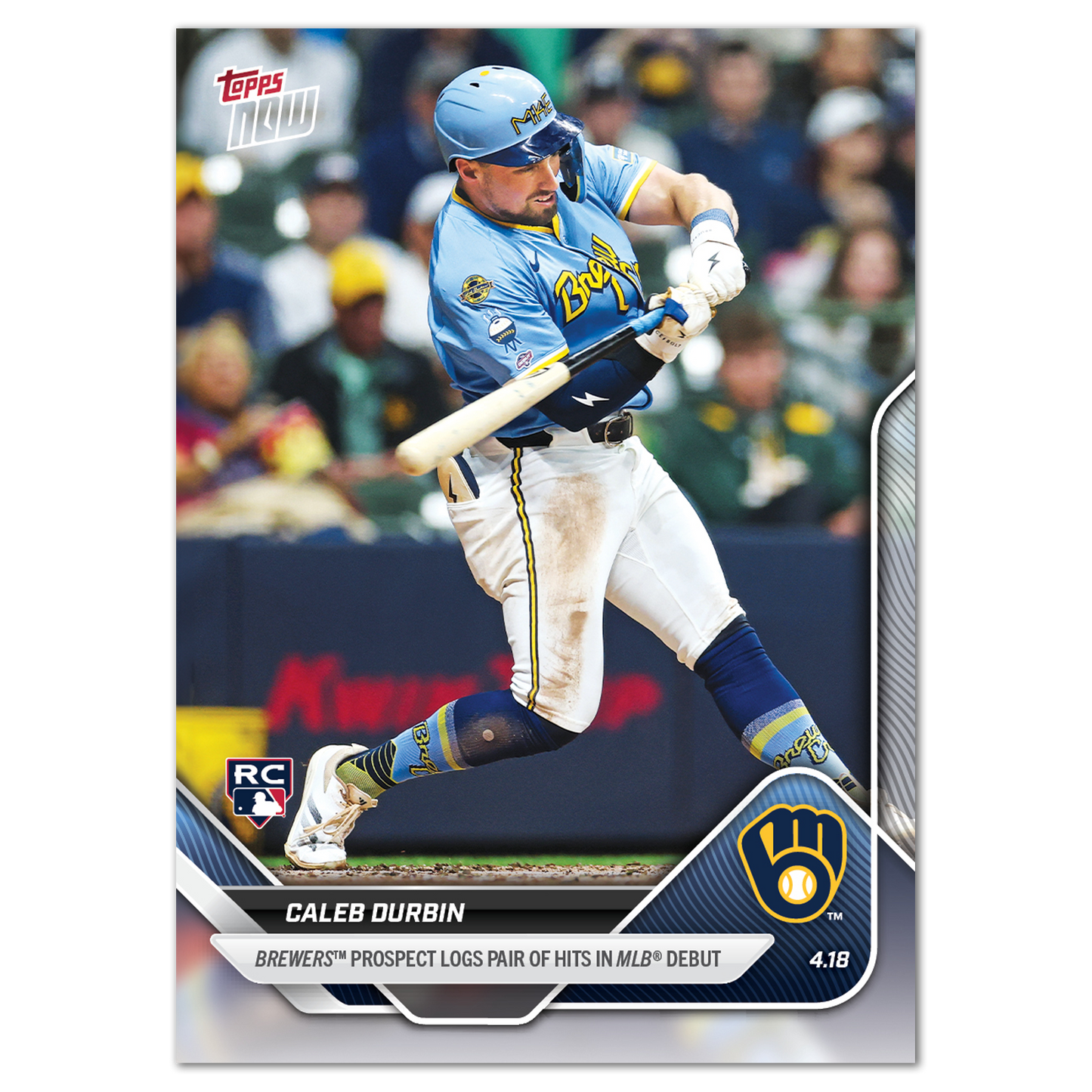 Caleb Durbin - 2025 MLB Topps NOW® - Card 85