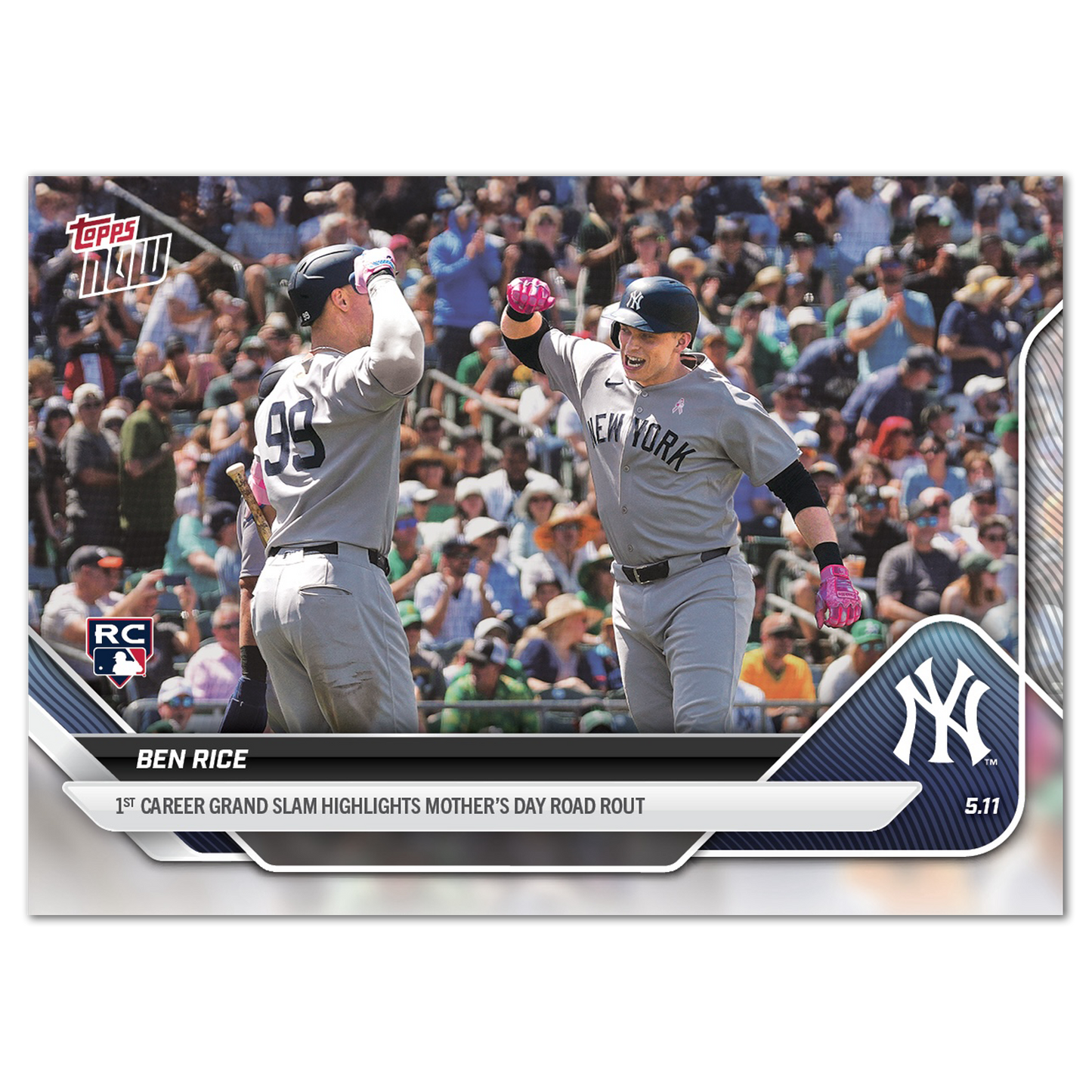 Ben Rice - 2025 MLB Topps NOW® - Card 168