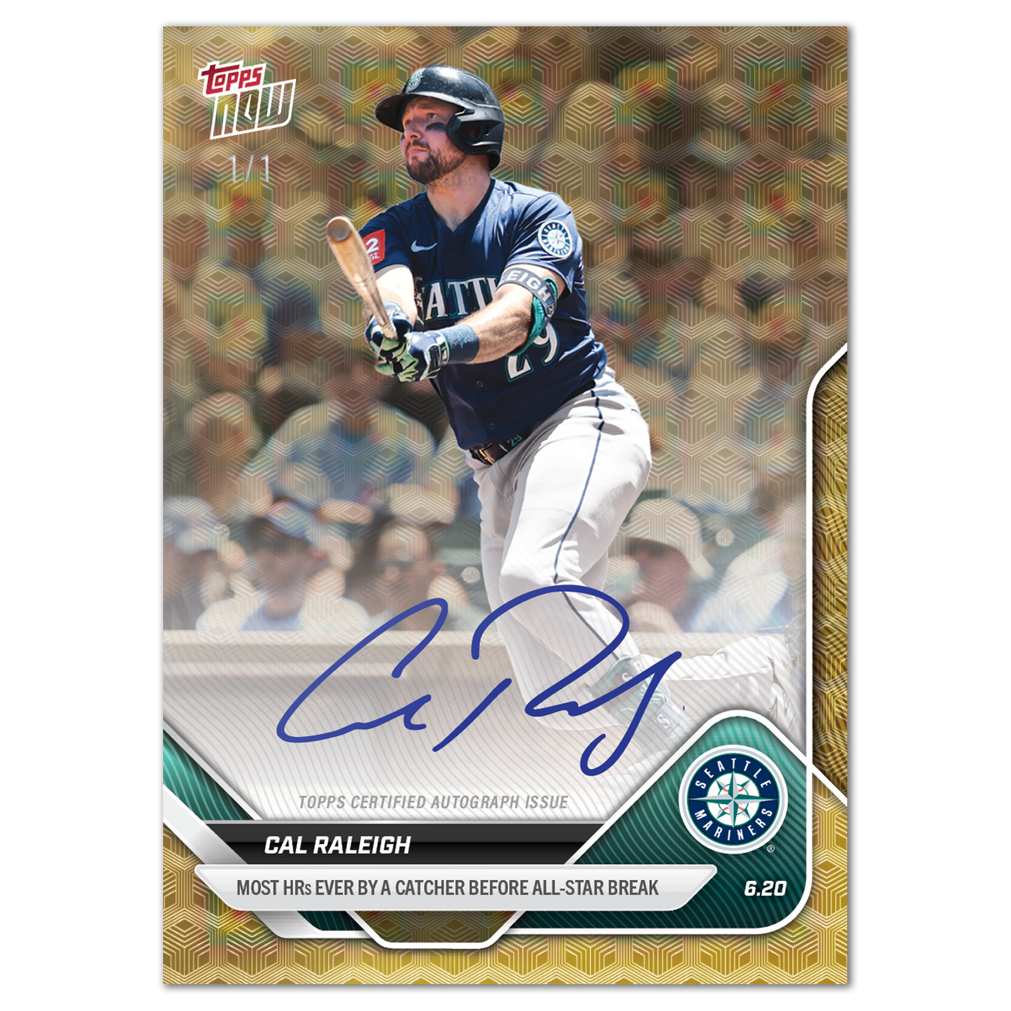 Cal Raleigh - 2025 MLB Topps NOW® - Card 325 - LOOK FOR AUTOS