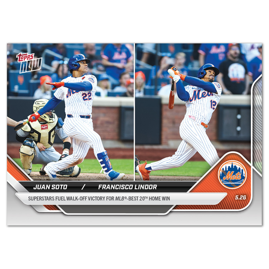 Juan Soto/Francisco Lindor - 2025 MLB Topps NOW® - Card 220