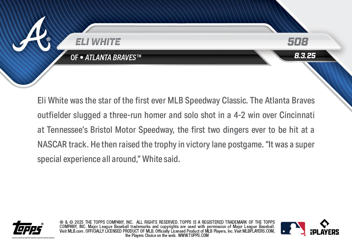 Eli White - 2025 MLB Topps NOW® - Card 508