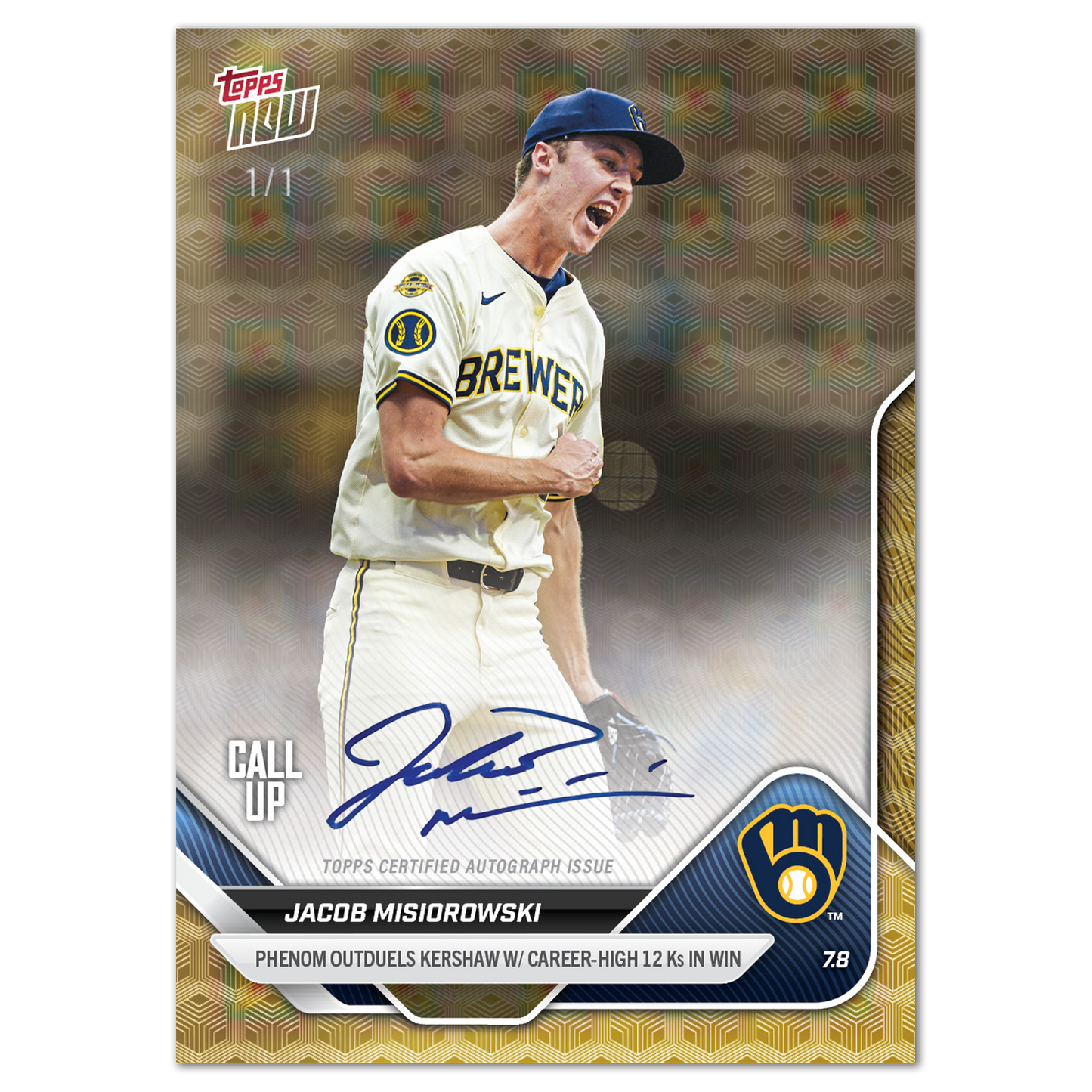 Jacob Misiorowski - 2025 MLB Topps NOW® - Card 402 - LOOK FOR AUTOS
