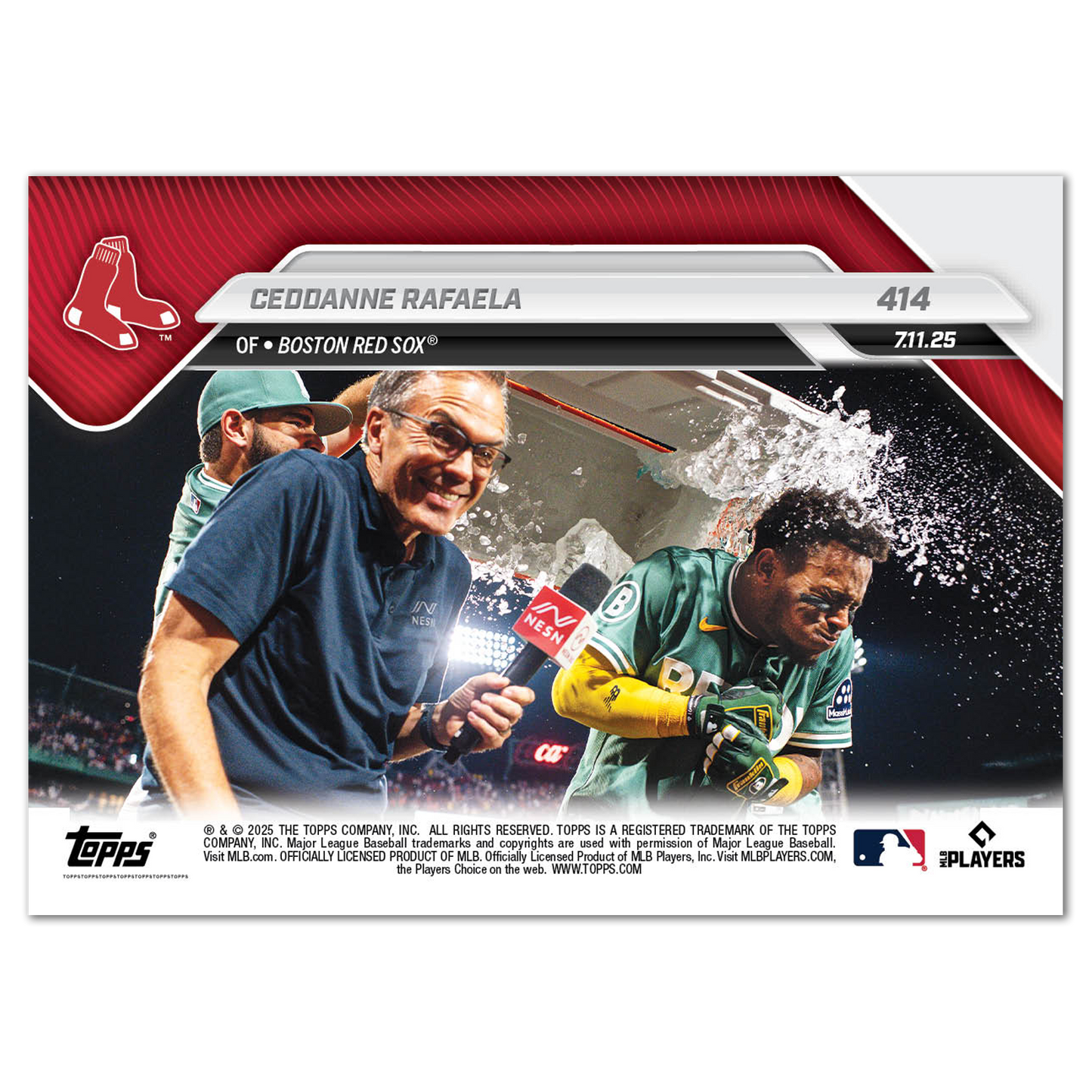 Ceddanne Rafaela - 2025 MLB Topps NOW® - Card 414
