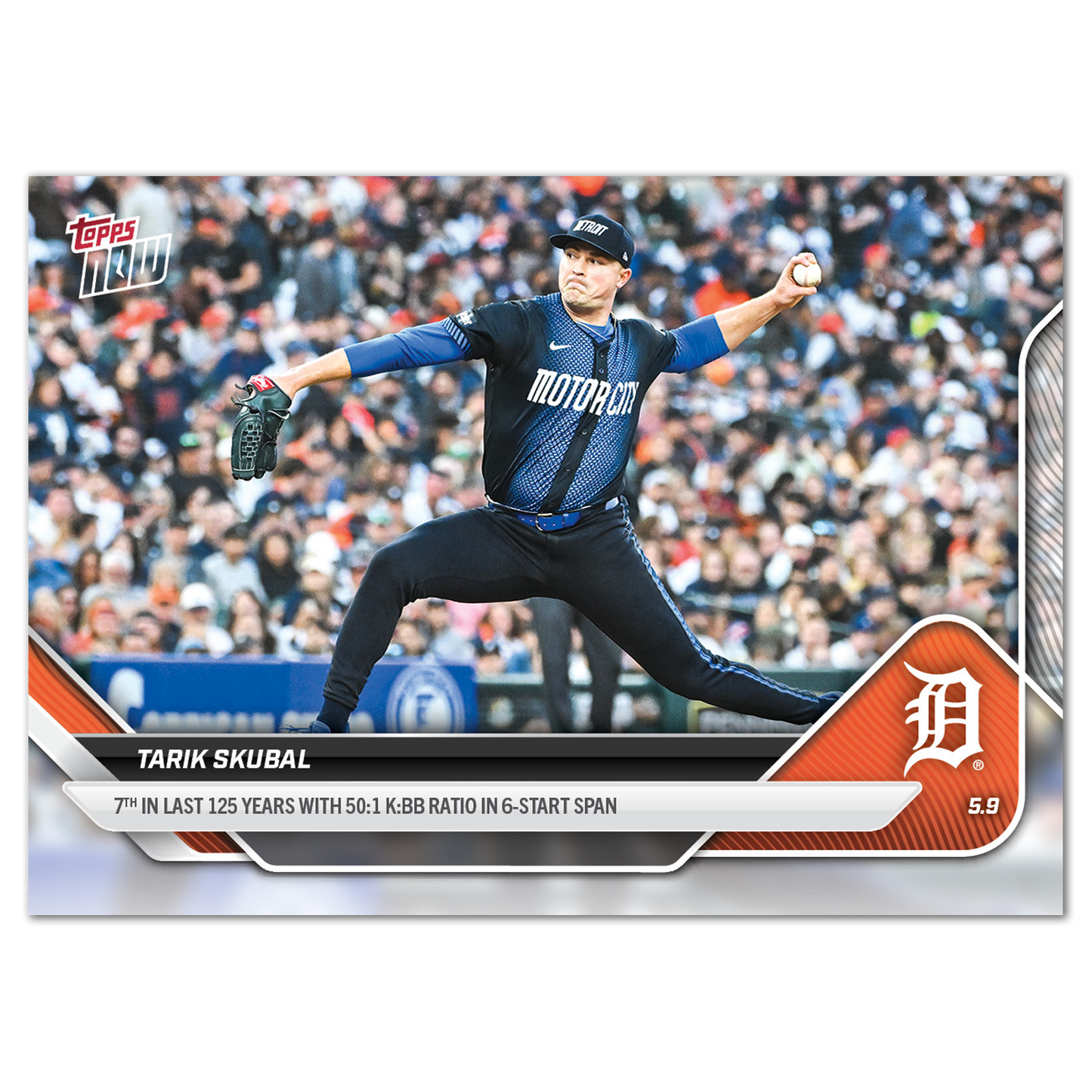 Tarik Skubal - 2025 MLB Topps NOW® - Card 158