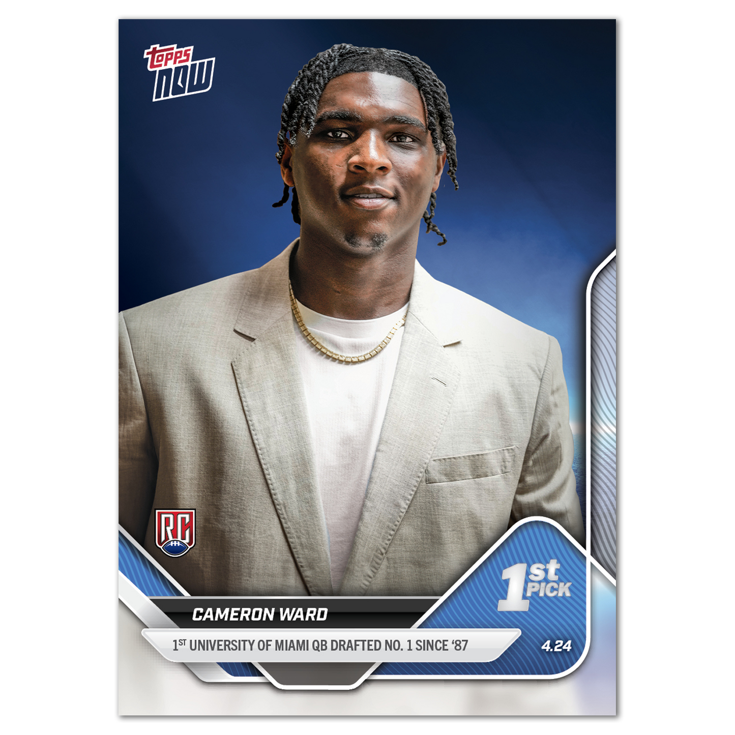 Cameron Ward - 2025 Topps NOW® Football - Card D-1 - LOOK FOR AUTOS AND TRIPLE AUTO
