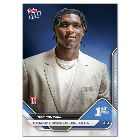 Cameron Ward - 2025 Topps NOW® Football - Card D-1 - LOOK FOR AUTOS AND TRIPLE AUTO