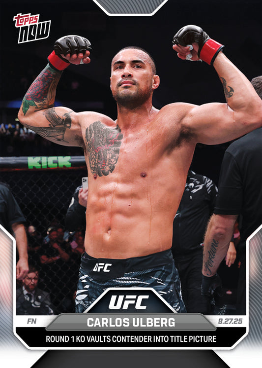 Carlos Ulberg - 2025 UFC Topps NOW® - Card 30
