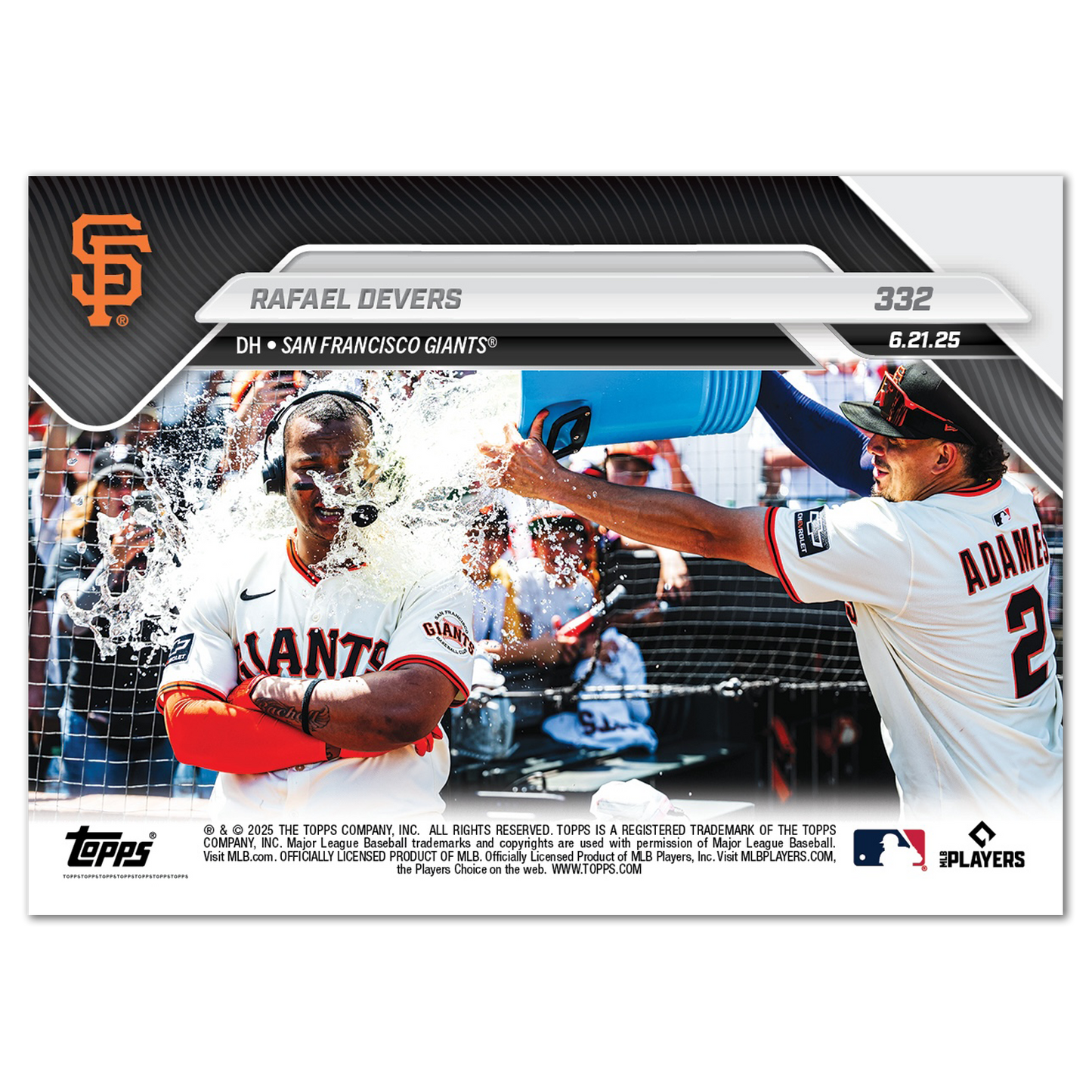 Rafael Devers - 2025 MLB Topps NOW® - Card 332