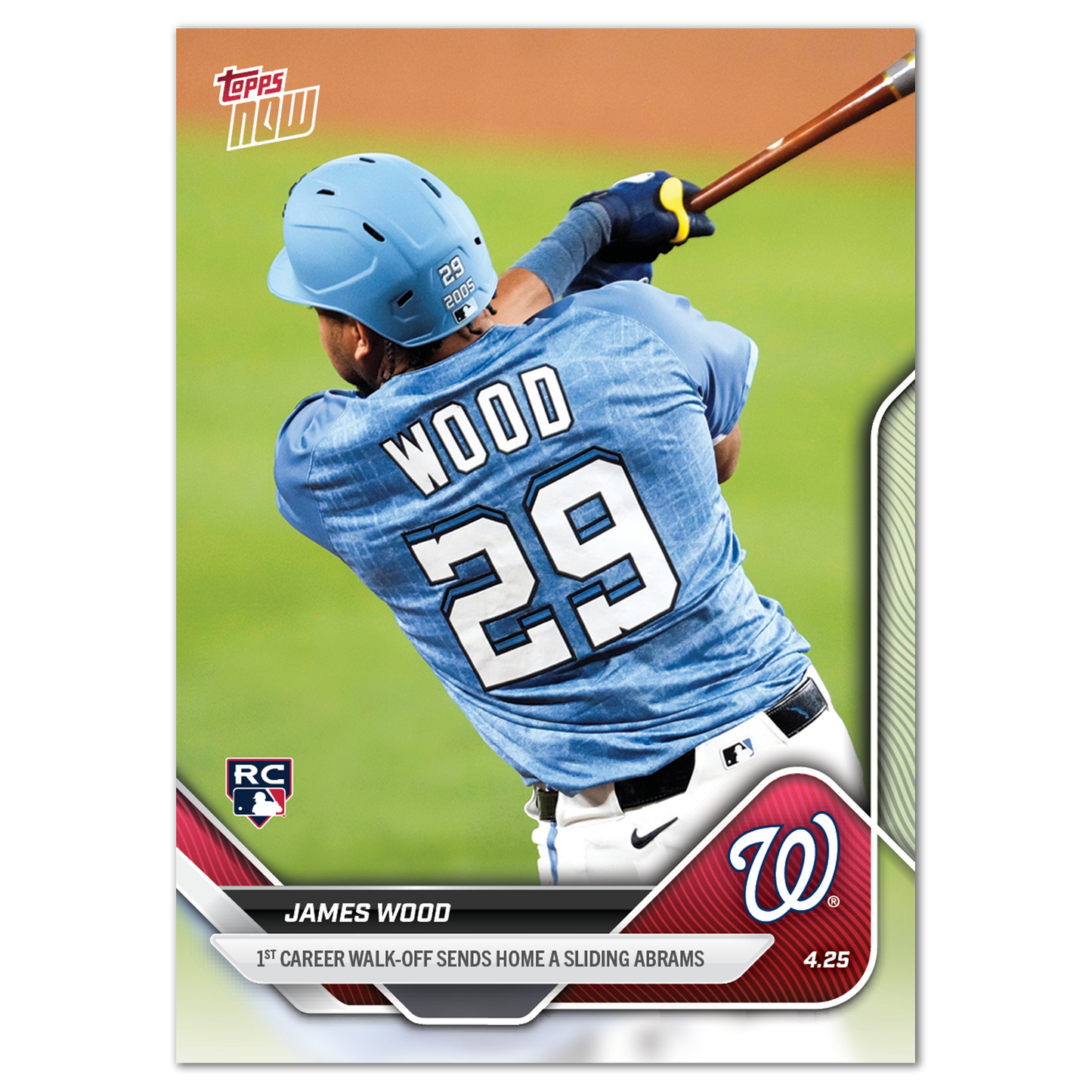 James Wood - 2025 MLB Topps NOW® - Card 106