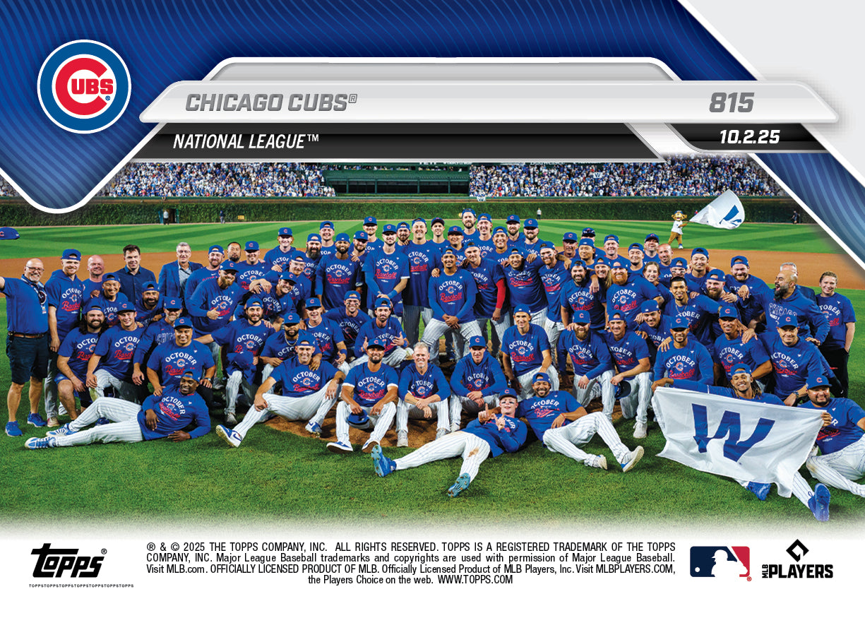 Chicago Cubs - 2025 MLB Topps NOW® - Card 815
