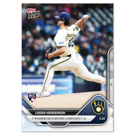 Logan Henderson - 2025 MLB Topps NOW® - Card 199