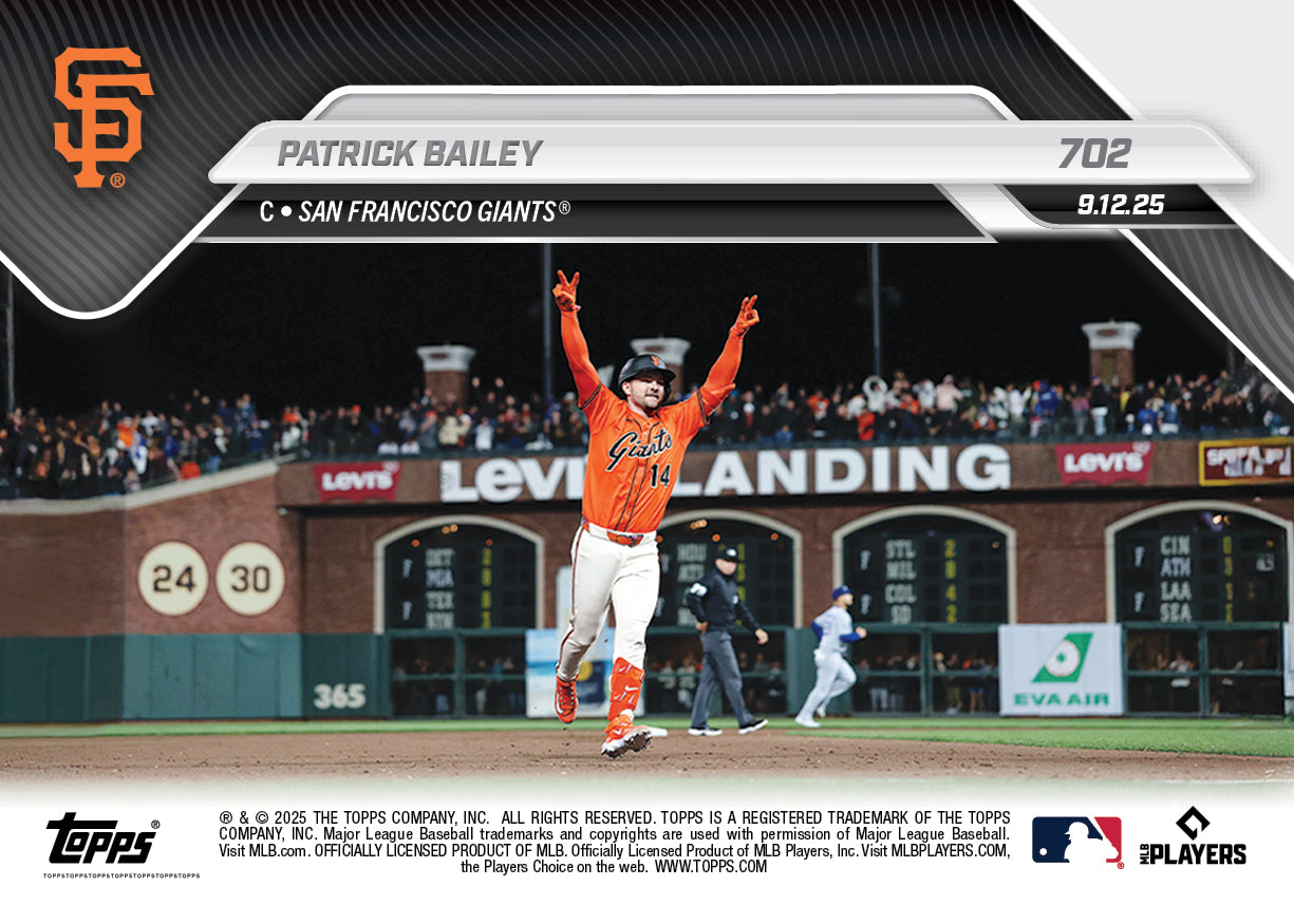Patrick Bailey - 2025 MLB Topps NOW® - Card 702