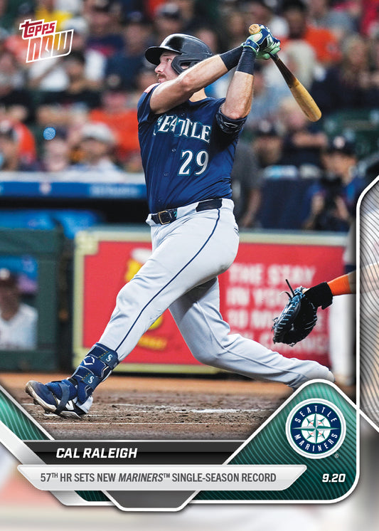 Cal Raleigh - 2025 MLB Topps NOW® - Card 741 - LOOK FOR RELICS & AUTO-RELICS