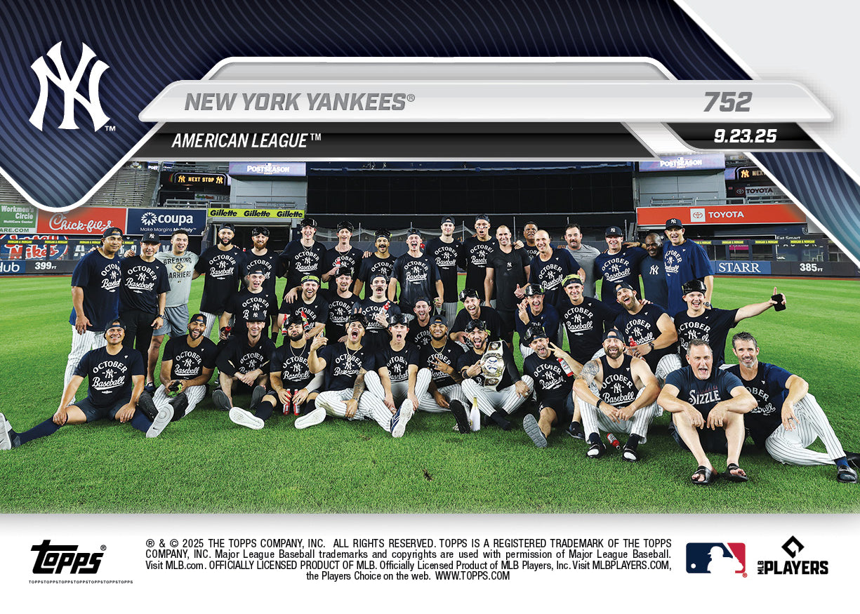 New York Yankees - 2025 MLB Topps NOW® - Card 752