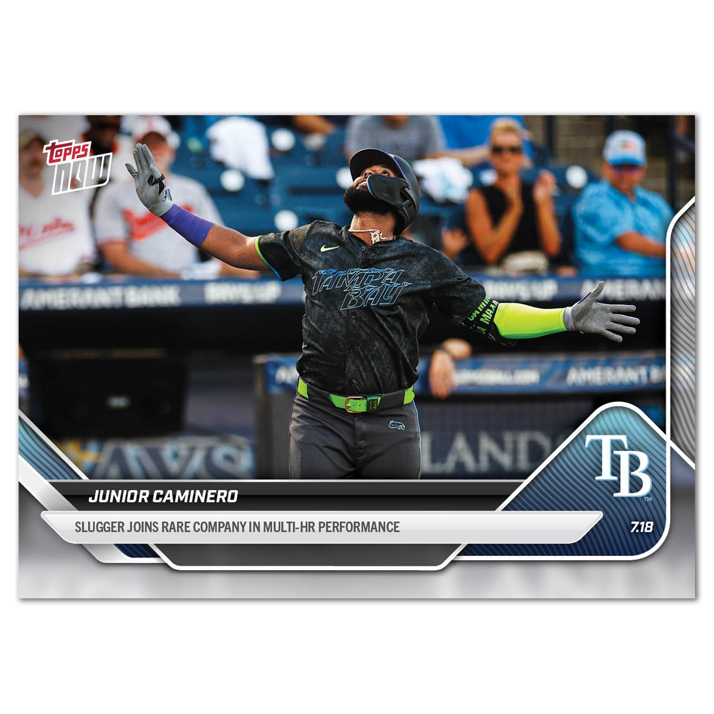 Junior Caminero - 2025 MLB Topps NOW® - Card 437