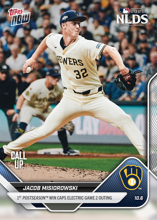 Jacob Misiorowski - 2025 MLB Topps NOW® - Card 833