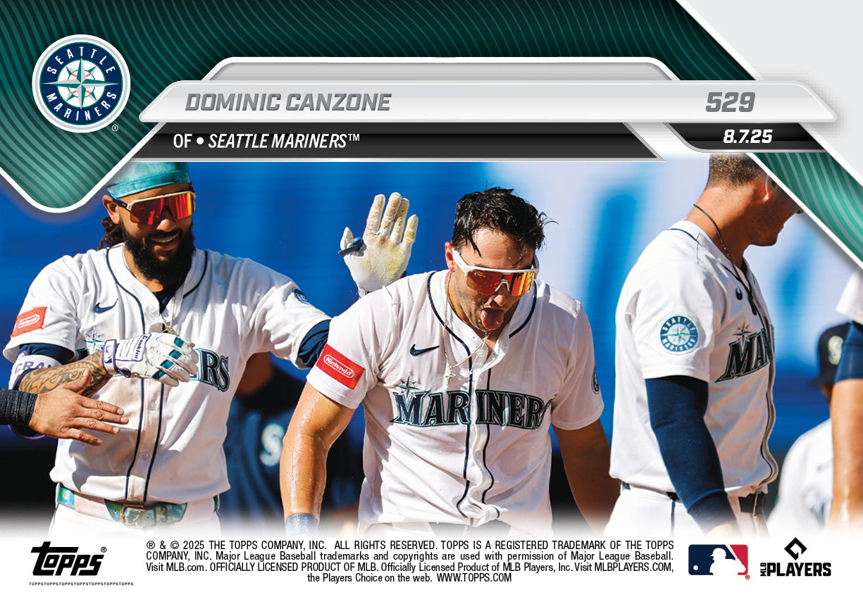 Dominic Canzone - 2025 MLB Topps NOW® - Card 529