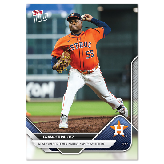 Framber Valdez - 2025 MLB Topps NOW® - Card 292